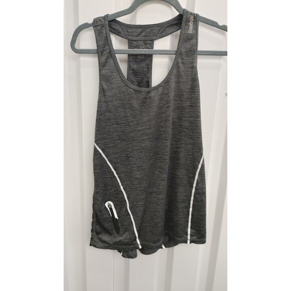 Reebok Tank Top Y Back Racerback Reflective Zipper Large - Picture 1 of 5